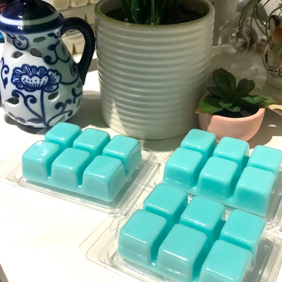 Cin Rolls Wax Melts Soy Waxing Tarts CBuns Aqua Qty3 Hand Crafted NEW ITEM - Picture 1 of 5